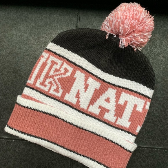 PINK Victoria's Secret Accessories - Victoria’s Secret Pink Nation Beanie Hat PINK Victoria's Secret Accessories - Victoria’s Secret Pink Nation Beanie Hat
